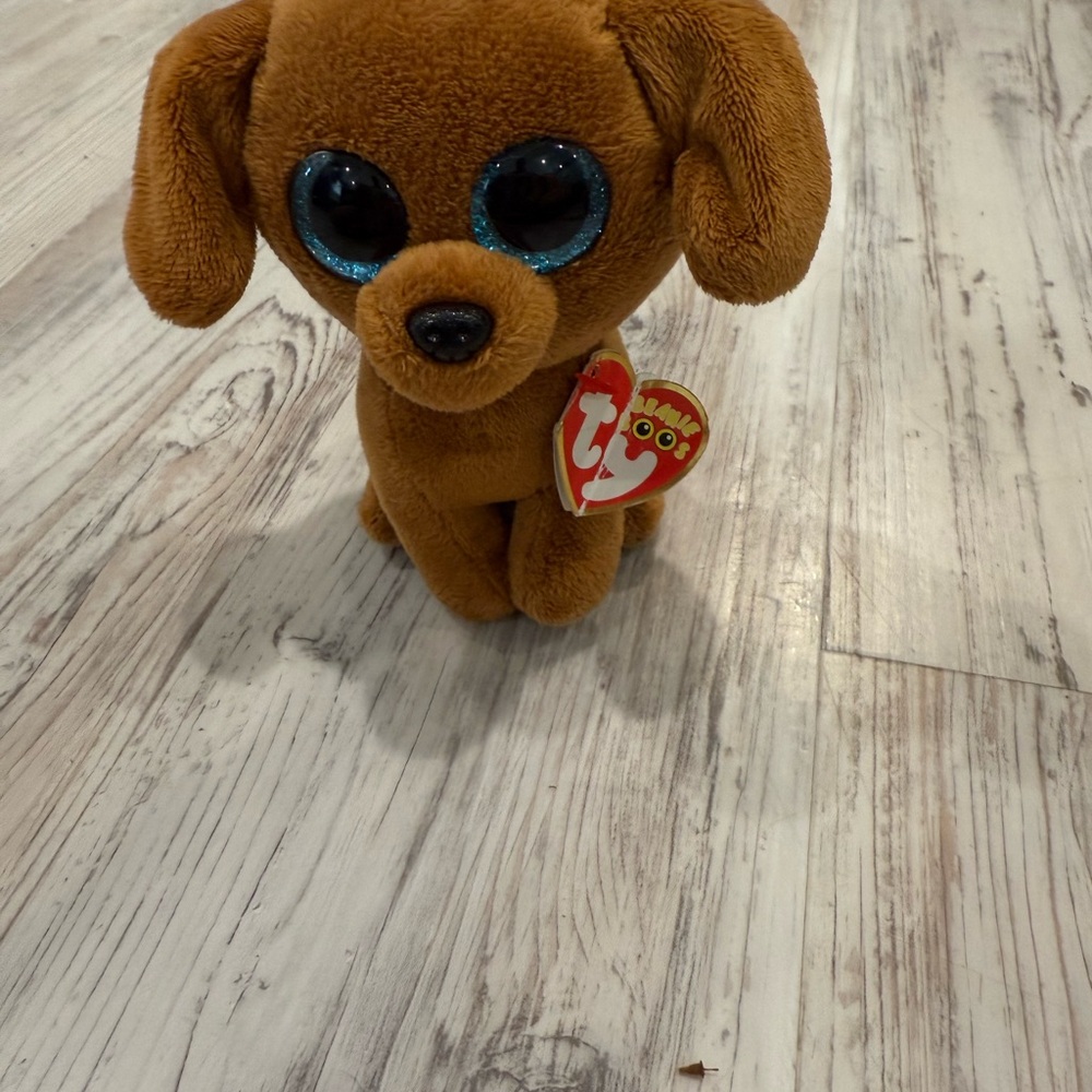 Ty Dougie Brown Plush Dog